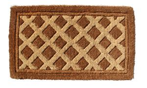Homeroots 18" X 30" Brown Coir Outdoor Door Mat   573945