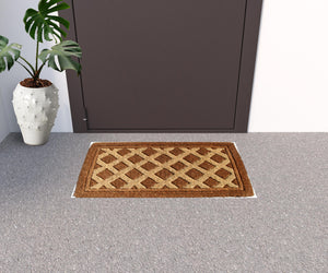 Homeroots 18" X 30" Brown Coir Outdoor Door Mat   573945