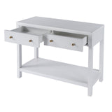 Nora 2 Drawer Wood Console Table 5739477 White Butler Specialty