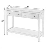 Nora 2 Drawer Wood Console Table 5739477 White Butler Specialty