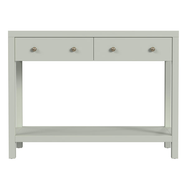 Butler Specialty Nora Rectangular Wood Console Table With 2 Storage Drawers And Open Shelf For Stylish Living Spaces Green Acacia Wood,Acacia Veneer,Mdf,Pine Wood 5739480-butler