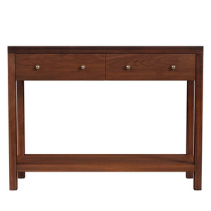 Butler Specialty Nora Rectangular Wood Console Table With 2 Storage Drawers And Open Shelf For Stylish Living Spaces Walnut Acacia Wood,Acacia Veneer,Mdf,Pine Wood 5739489-butler
