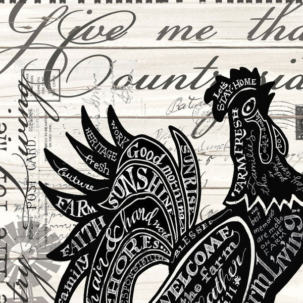 Homeroots Faith Family Farm Rooster Wall Art - Chic White Framed Decor To Elevate Your Home Style Effortlessly  Paper 573949