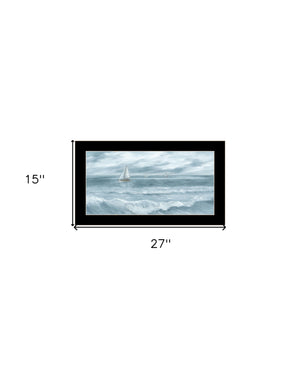 Homeroots Three Sailboats Ocean Scene Wall Art - Stylish Black Framed Acrylic Decor To Elevate Your Space  Paper 573950