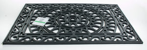 Homeroots 24" X 36" Black Rubber Outdoor Door Mat   573956