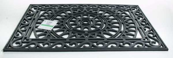 Homeroots 24" X 36" Black Rubber Outdoor Door Mat   573956