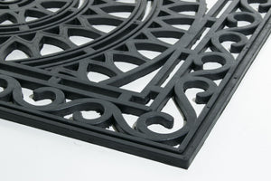 Homeroots 24" X 36" Black Rubber Outdoor Door Mat   573956