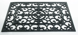 Homeroots 24" X 36" Black Rubber Outdoor Door Mat   573961
