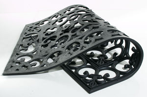 Homeroots 24" X 36" Black Rubber Outdoor Door Mat   573961