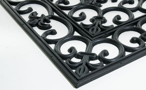 Homeroots 24" X 36" Black Rubber Outdoor Door Mat   573961