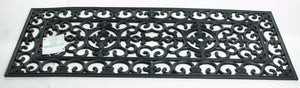 Homeroots 18" X 47" Black Rubber Outdoor Door Mat   573962