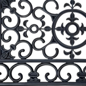 Homeroots 18" X 47" Black Rubber Outdoor Door Mat   573962