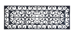 Homeroots 18" X 47" Black Rubber Outdoor Door Mat   573962