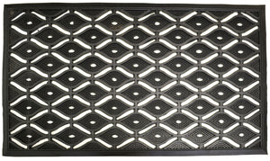 Homeroots 22" X 36" Black Rubber Outdoor Door Mat   573963
