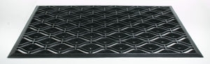 Homeroots 22" X 36" Black Rubber Outdoor Door Mat   573963