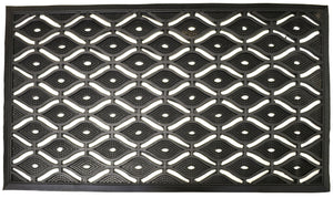 Homeroots 22" X 36" Black Rubber Outdoor Door Mat   573963