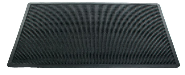 Homeroots 24" X 40" Black Rubber Outdoor Door Mat   573966