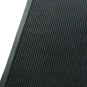 Homeroots 24" X 40" Black Rubber Outdoor Door Mat   573966