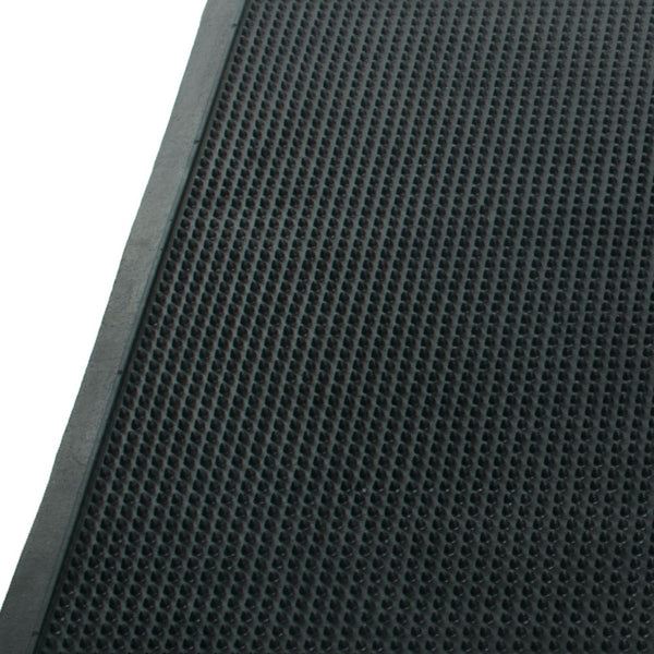 Homeroots 24" X 40" Black Rubber Outdoor Door Mat   573966