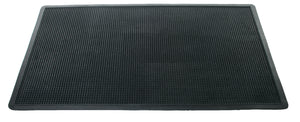 Homeroots 24" X 40" Black Rubber Outdoor Door Mat   573966