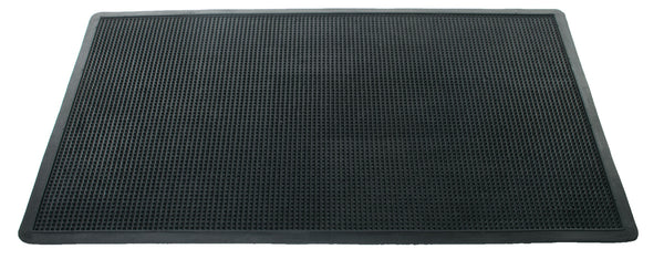 Homeroots 24" X 40" Black Rubber Outdoor Door Mat   573966