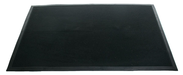 Homeroots 32" X 48" Black Rubber Outdoor Door Mat   573967
