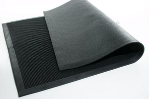 Homeroots 32" X 48" Black Rubber Outdoor Door Mat   573967