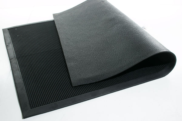 Homeroots 32" X 48" Black Rubber Outdoor Door Mat   573967