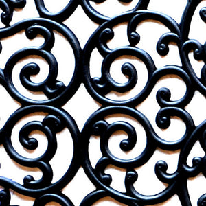 Homeroots 24" X 48" Black Rubber Outdoor Door Mat   573971