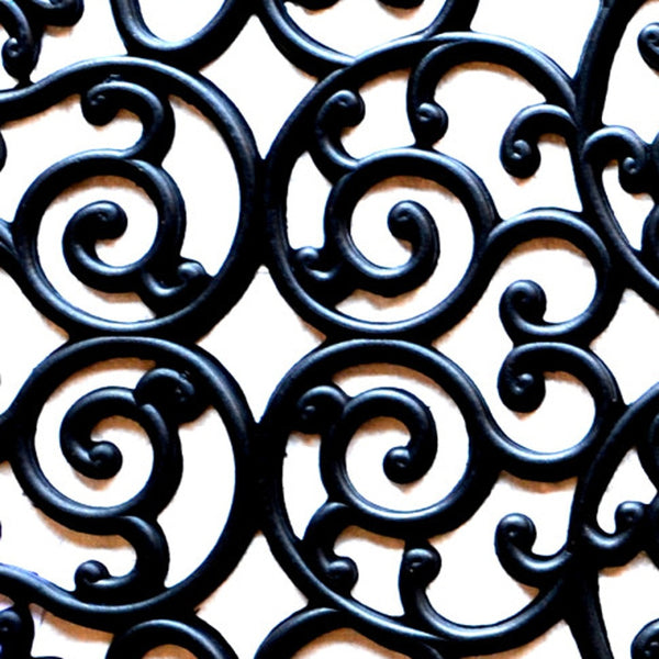 Homeroots 24" X 48" Black Rubber Outdoor Door Mat   573971