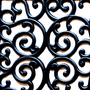 Homeroots 24" X 48" Black Rubber Outdoor Door Mat   573971