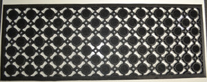 Homeroots 18" X 47" Black Rubber Outdoor Door Mat   573972