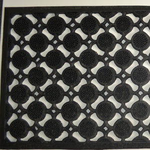 Homeroots 18" X 47" Black Rubber Outdoor Door Mat   573972