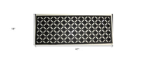 Homeroots 18" X 47" Black Rubber Outdoor Door Mat   573972