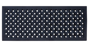 Homeroots 18" X 47" Black Rubber Outdoor Door Mat   573974