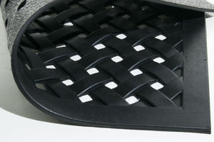 Homeroots 18" X 47" Black Rubber Outdoor Door Mat   573974