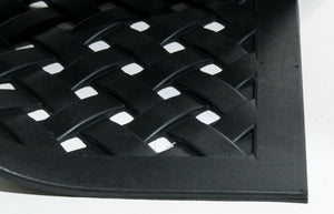 Homeroots 18" X 47" Black Rubber Outdoor Door Mat   573974