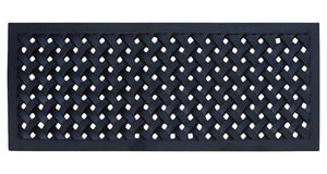 Homeroots 18" X 47" Black Rubber Outdoor Door Mat   573974