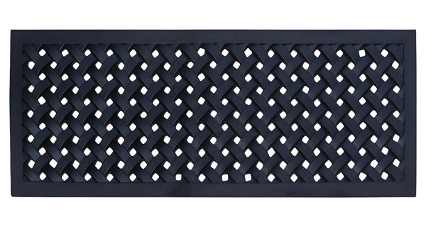 Homeroots 18" X 47" Black Rubber Outdoor Door Mat   573974