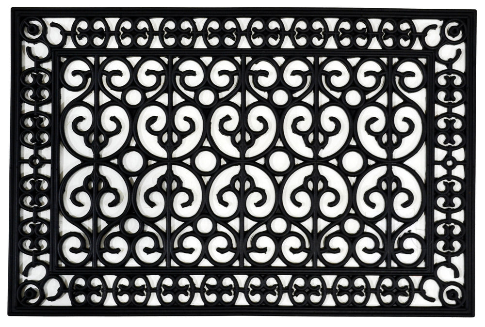 Homeroots 24" X 36" Black Rubber Outdoor Door Mat   573975