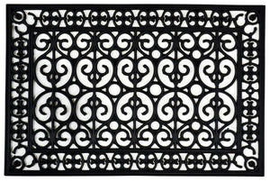 Homeroots 24" X 36" Black Rubber Outdoor Door Mat   573975