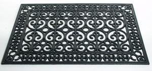 Homeroots 24" X 36" Black Rubber Outdoor Door Mat   573975