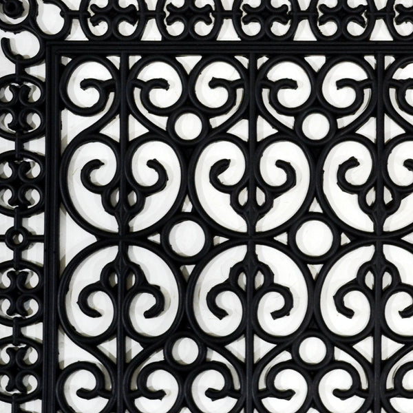 Homeroots 24" X 36" Black Rubber Outdoor Door Mat   573975