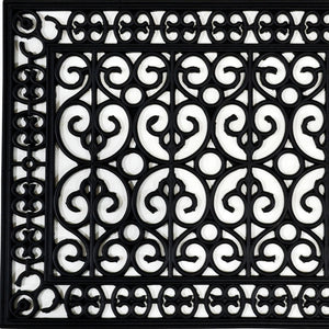 Homeroots 24" X 36" Black Rubber Outdoor Door Mat   573975