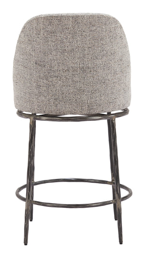 Nordhavn Swivel Counter Stool Gray 110274 Zuo Modern