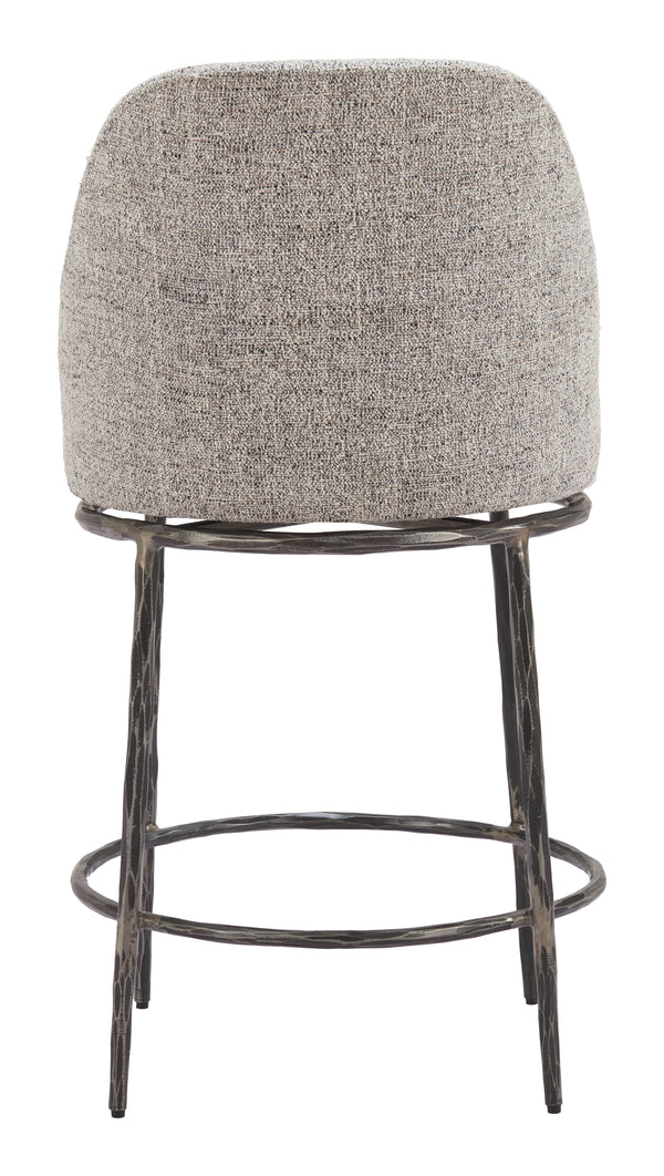 Nordhavn Swivel Counter Stool Gray 110274 Zuo Modern