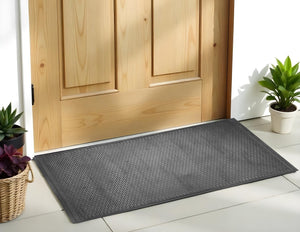 Homeroots 36" X 59" Black Rubber Outdoor Door Mat   573981