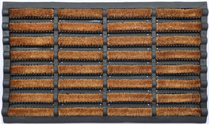 Homeroots 18" X 30" Black Rubber Outdoor Door Mat   573985