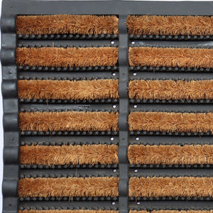 Homeroots 18" X 30" Black Rubber Outdoor Door Mat   573985