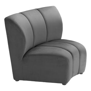 HomeRoots 42" Black Modular Sofa - Sleek, Contemporary Design with Durable Upholstery for Modern Living Spaces 573987